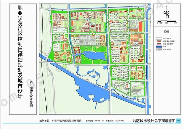 2020-30号地块所在的东营科教片区最新控制性规划图